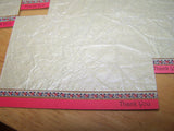 Set of 12 Handmade Thank You Cards - Champagne & Floral Pink