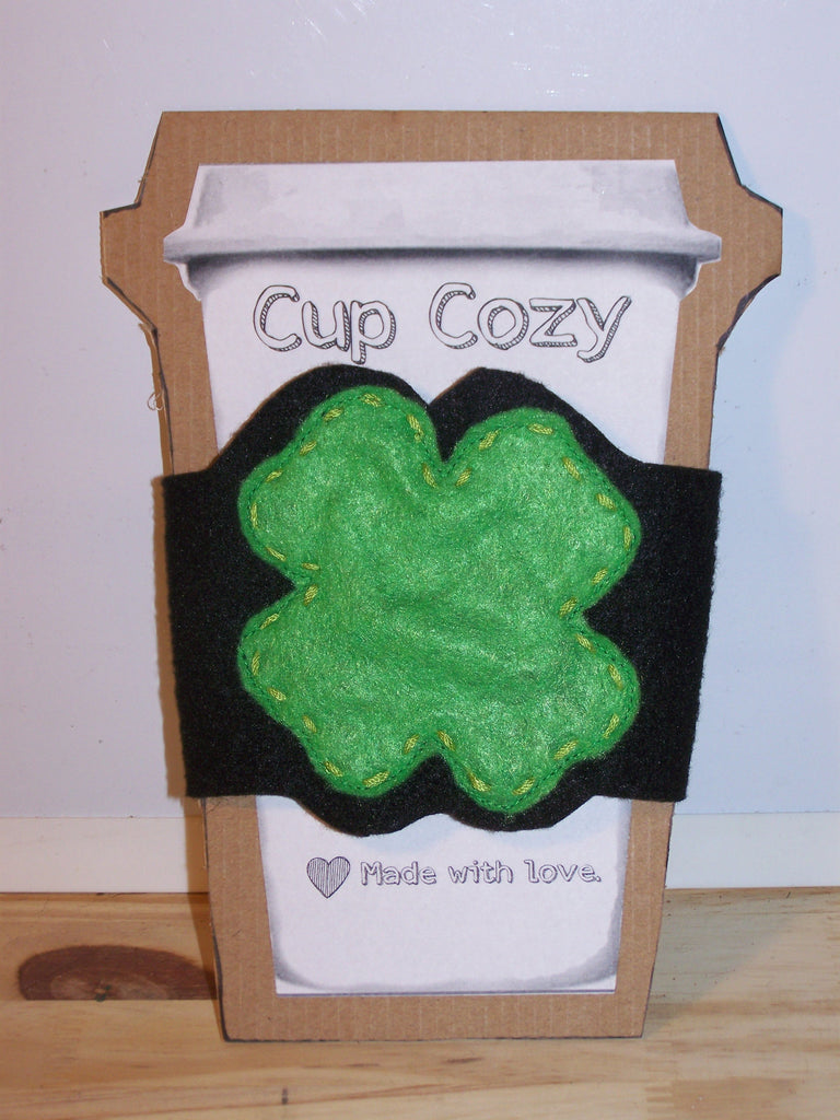 March Featured Product:  Four-Leaf Clover Cup Cozy