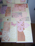 Set of 17 Handmade Butterfly Cards