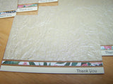 Set of 8 Handmade Thank You Cards - Champagne & Floral