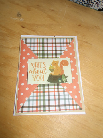 "Nuts About You" Card - Plaid