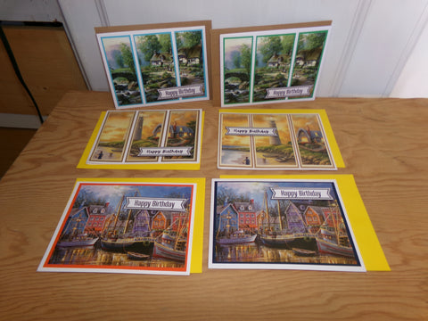 Set of 6 Handmade Birthday Cards