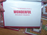 Gingerbread Man Stamped Holiday Cards - Set of 5