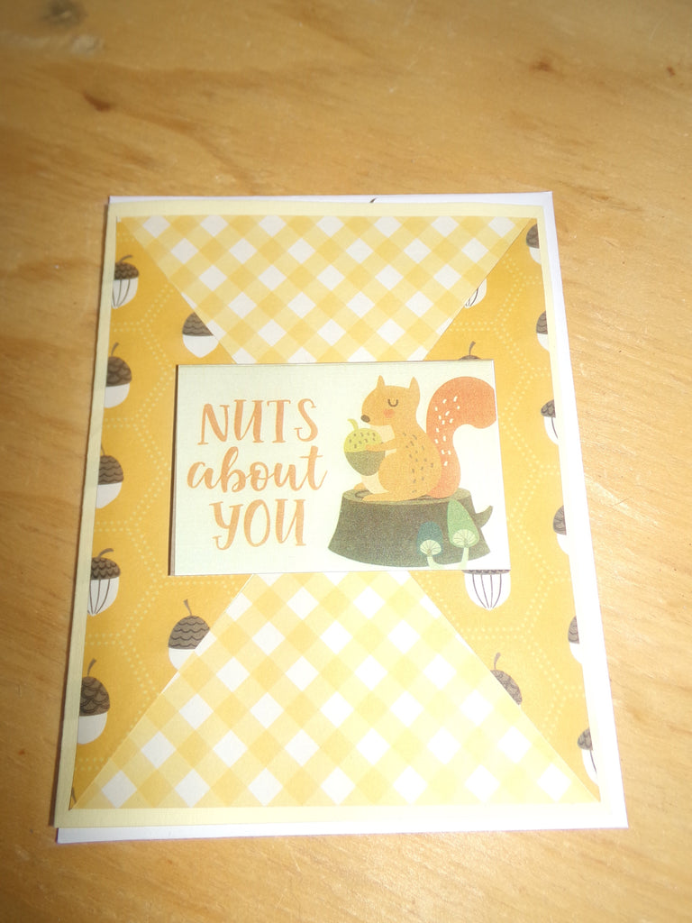 "Nuts About You" Card - Acorns