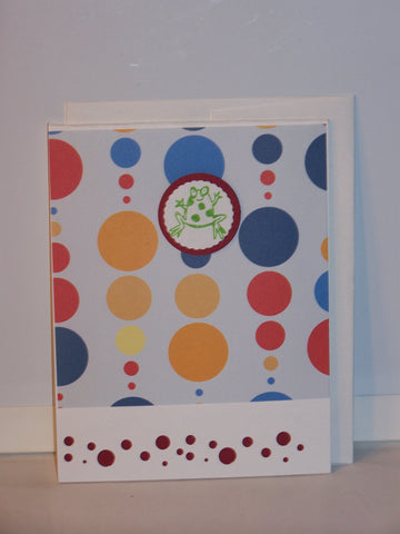 Frog & Bubbles Birthday Card