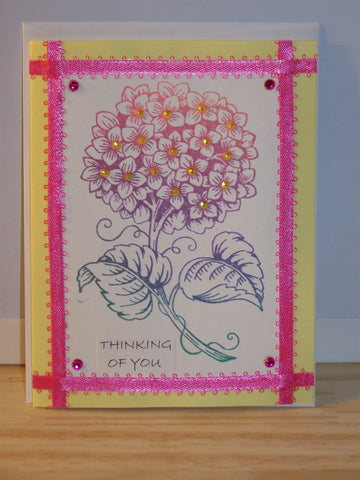 Thinking of You card - flower bunch
