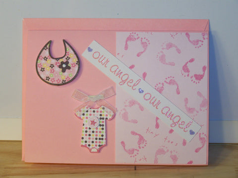 Our Angel Pink Stamped Card