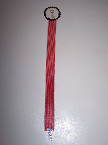 Black Key Red Ribbon Bookmark