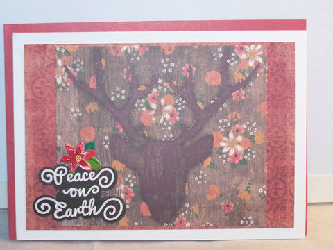 Peace On Earth Deer Holiday Card