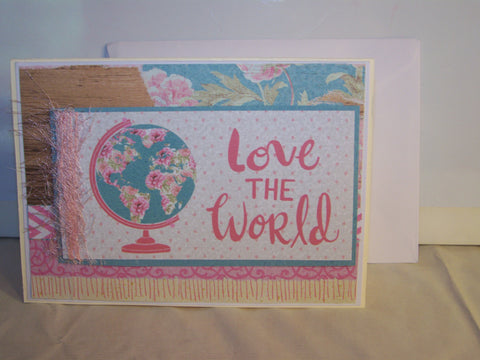Love The World Any Occasion Card - Beige