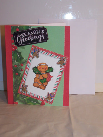 Season's Greetings Gingerbread Man Card